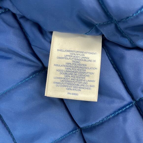 Land's End Youth 14-16 (L) Blue Insulated Waterproof Winter Hooded Coat - Picture 9 of 9